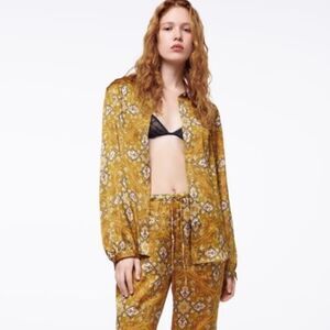 ZARA PRINTED PAJAMA TOP